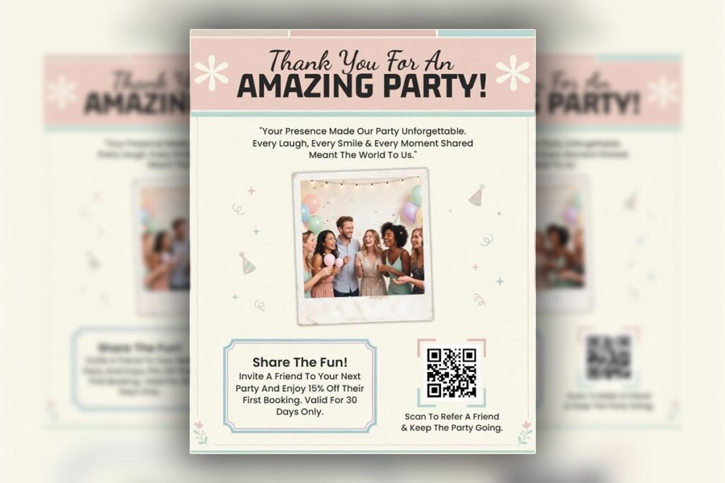 Thank You Celebration Party Flyer Template