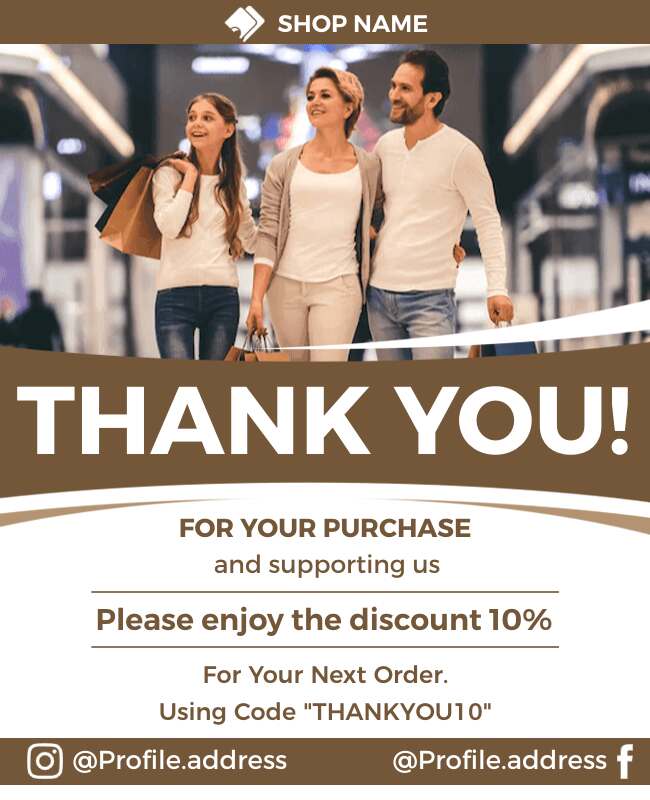 Thank You Discount Offer Flyer Template