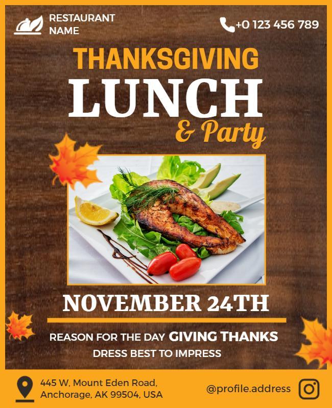 Food Service Thanksgiving Posters
