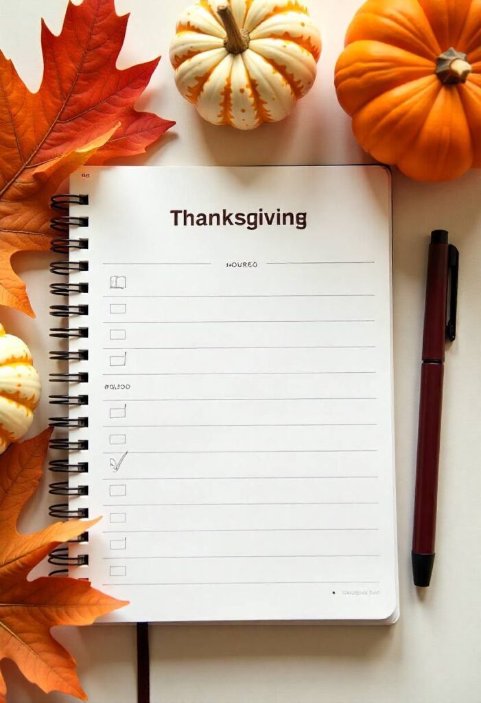Thanksgiving Planner Flat Lay Image