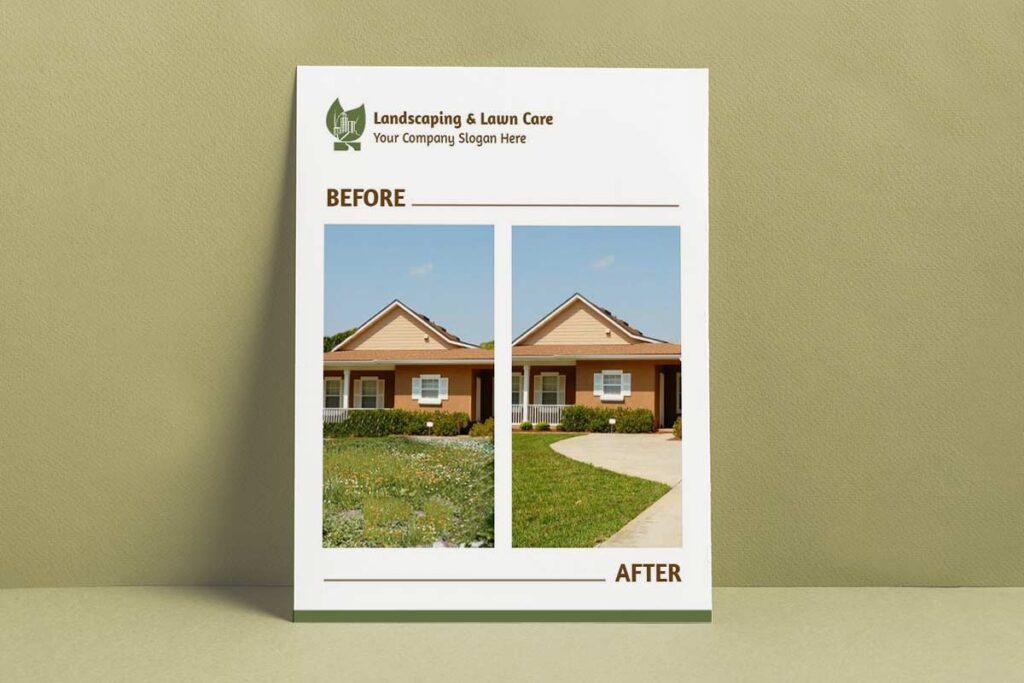 The Residential Landscaping And Lawn Care Services Flyer Template