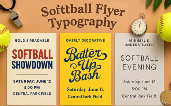 Softball Flyer Typography Guide