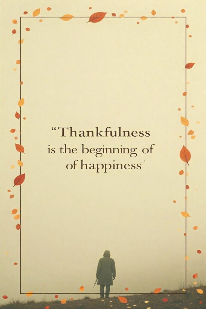 Thin Line Autumn Leaf Border With Elegant Centered Quote Instagram Story Image