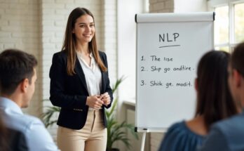 A woman in business attire conducting a training session