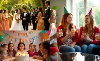 Collage of Different Occasion Events Infographic