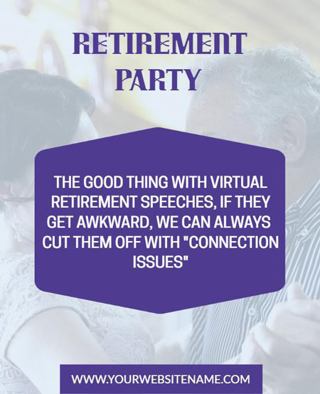 Transparent Retirement Party Flyer