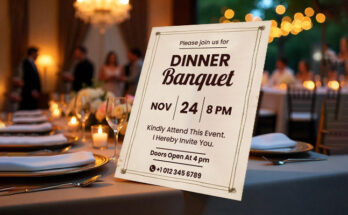 engaging cover image showcasing vibrant flyer designs for banquet marketing