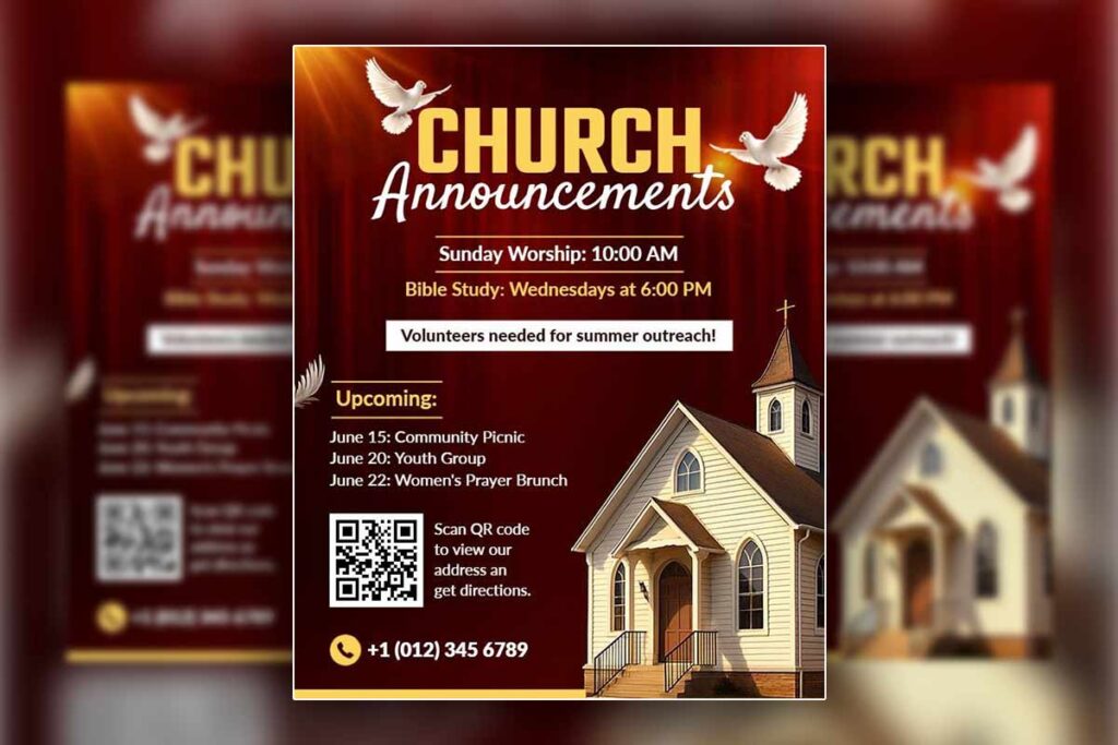 Typography And Color Psychology In Premium Church Flyer