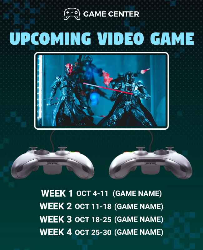 Upcoming Video Game Flyer Template