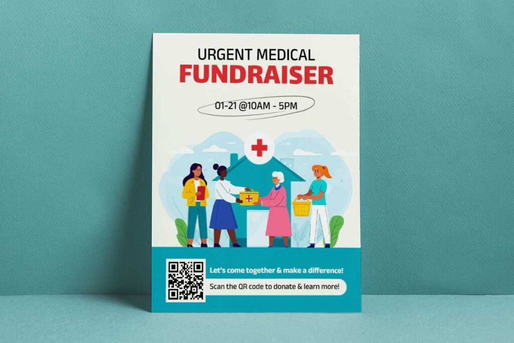 Urgent Community Medical Fundraiser Flyer Template