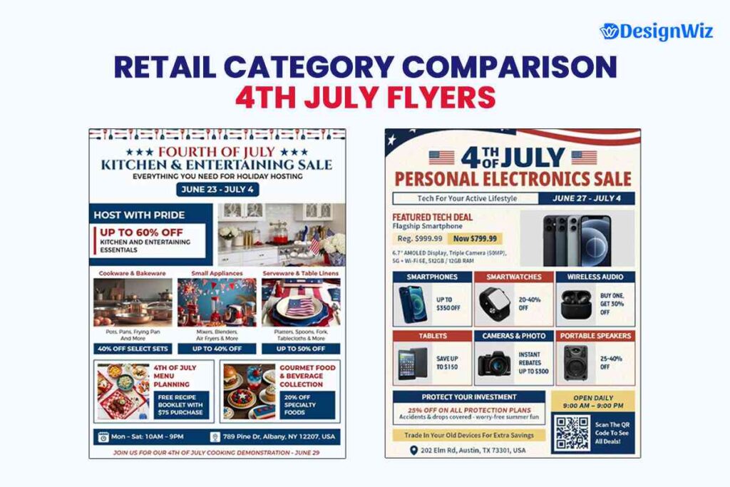Various 4th Of July Retail Flyers Comparison