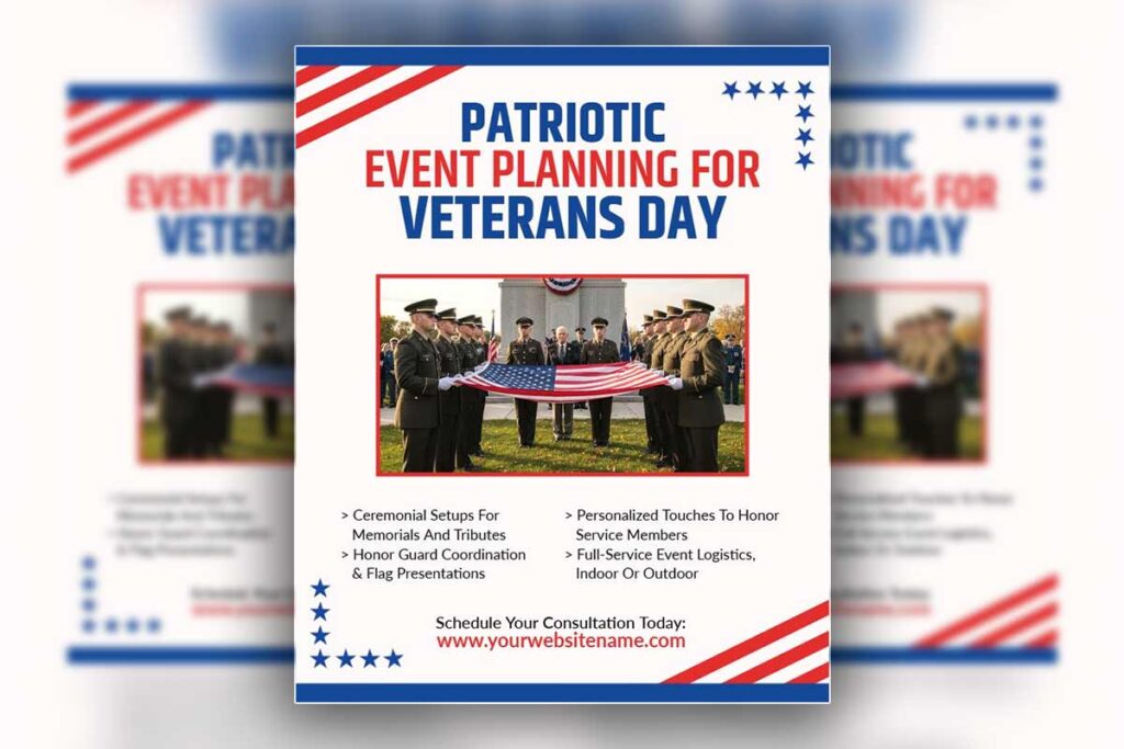 Veterans Day Patriotic Event Planning Flyer Template
