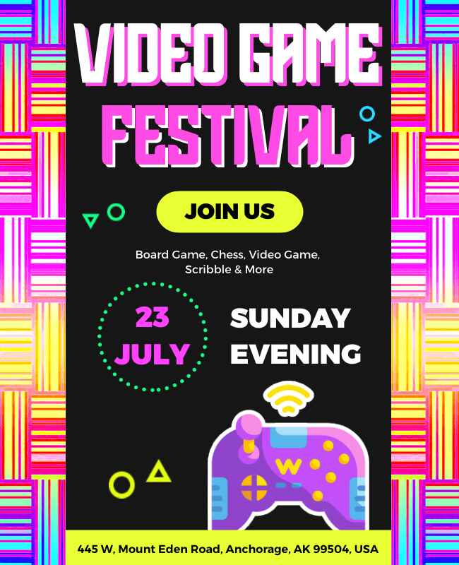 Video Game Festival Flyer Template