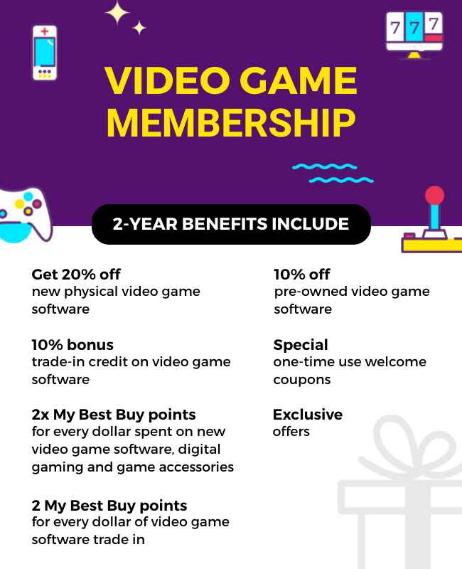 Video Game Membership Flyer Template