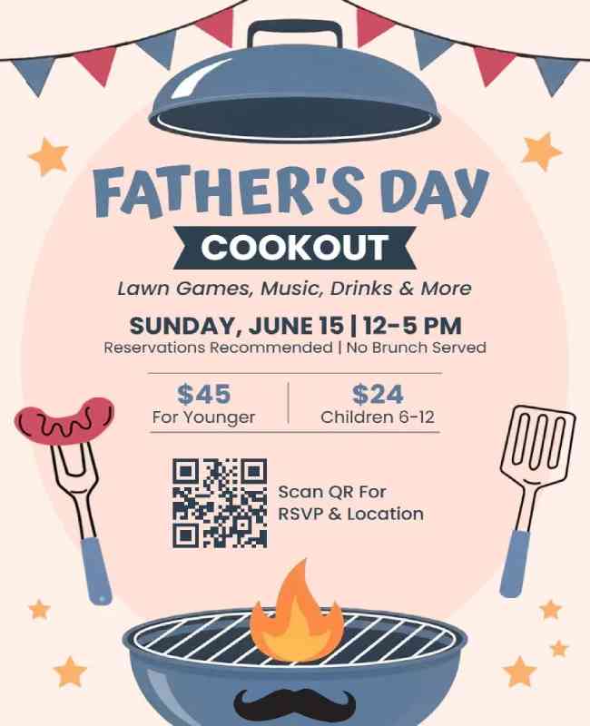 Vintage and Retro Cartoon Style Father's Day Theme Template