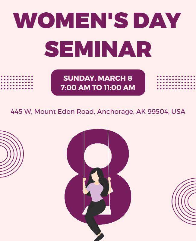 Vintage-Inspired Flyer for Women’s Day Seminar Event