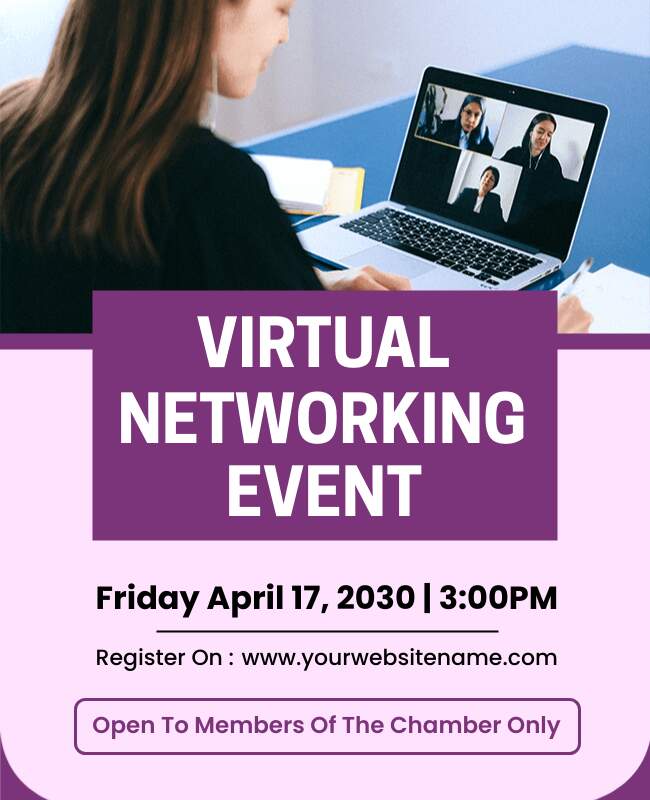 Virtual Business Networking Event Flyer Template