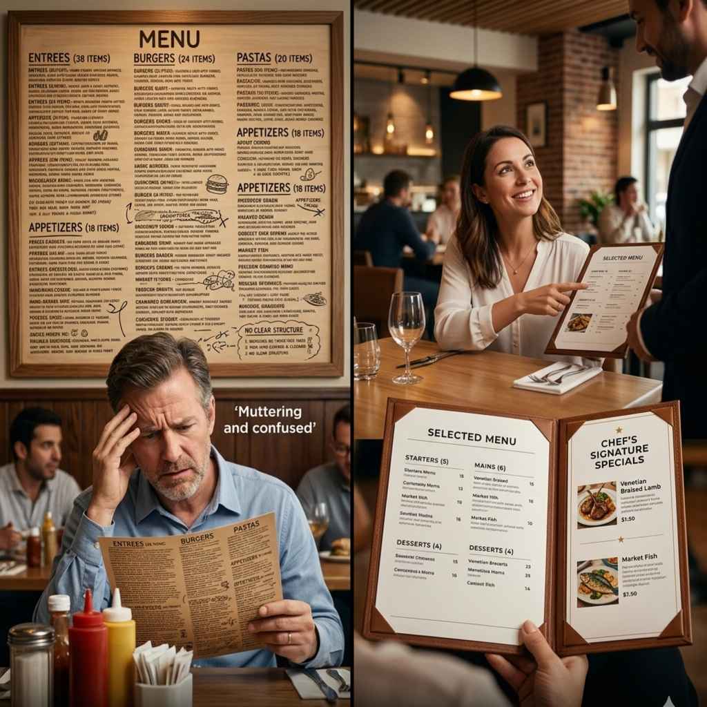 visual hierarchy in menu design
