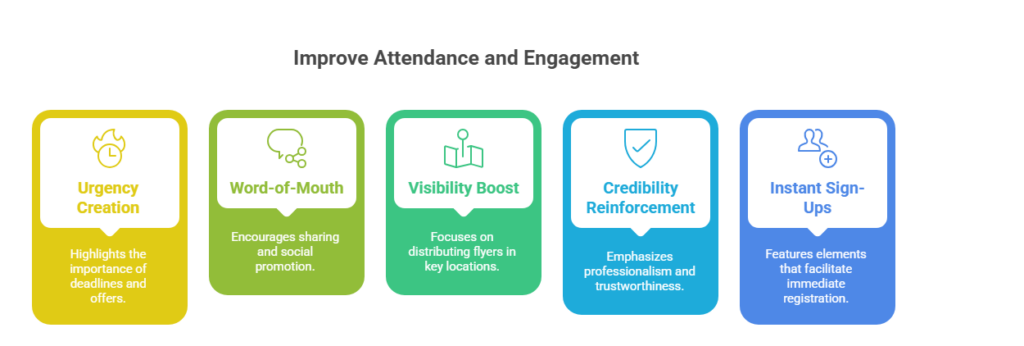 Engaging program flyer with clear details, strong CTA, and strategic design to boost attendance and participation