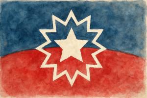 Watercolor Juneteenth Flag Image