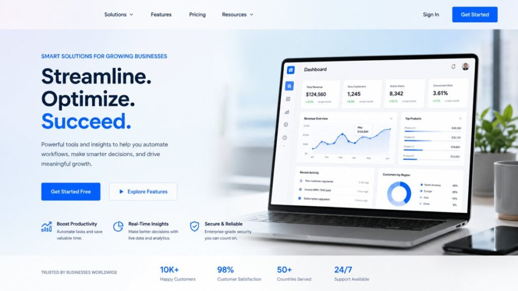 website header banners