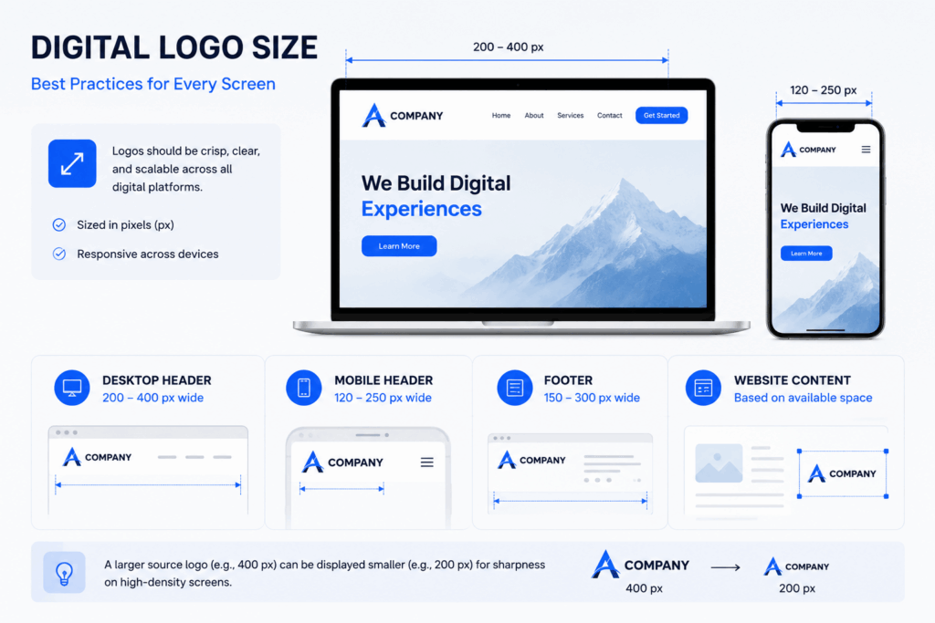 website logo size guide