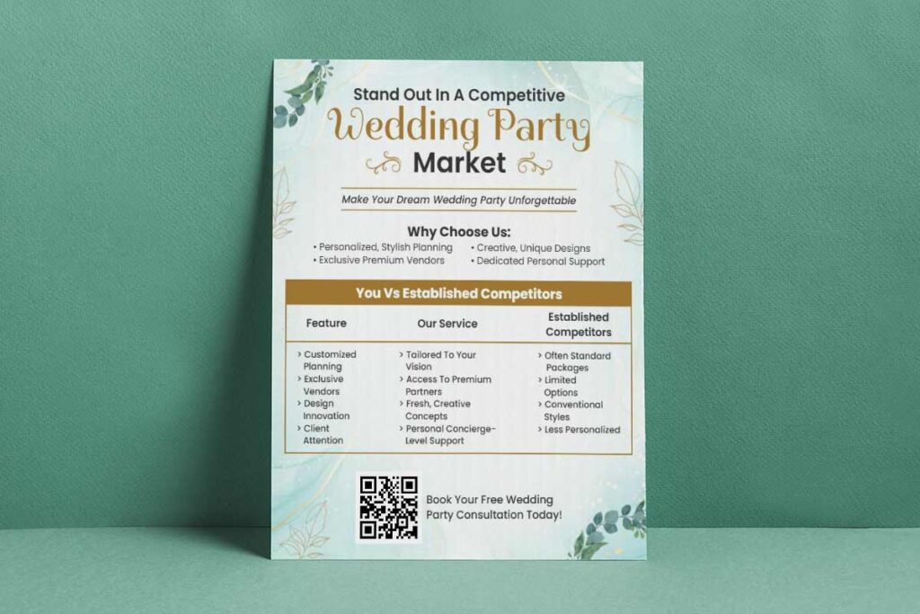 Wedding Party Consultation Service Flyer Template