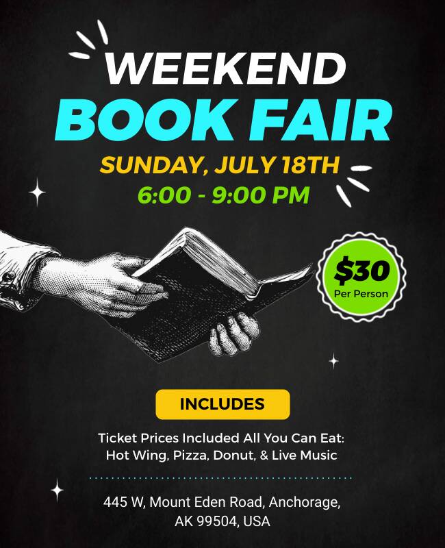 Weekend Book Fair Flyer Template