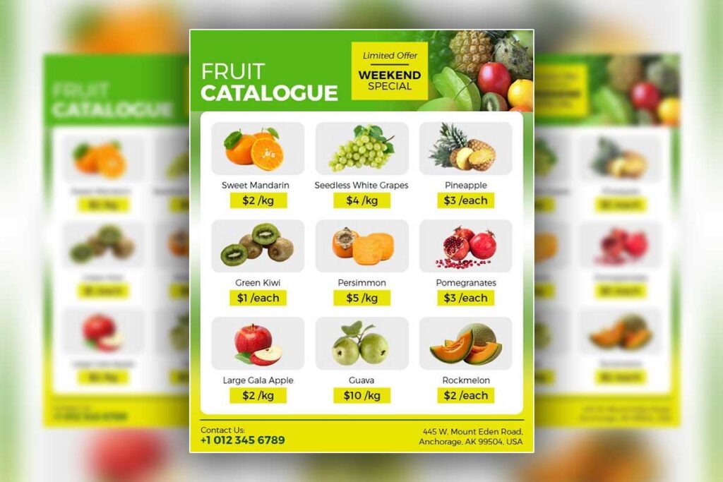 Weekend Special Fruit Catalogue Flyer Template