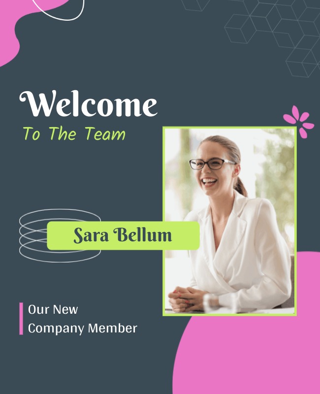 Warm and professional New Team Member Welcome Flyer with a welcoming message