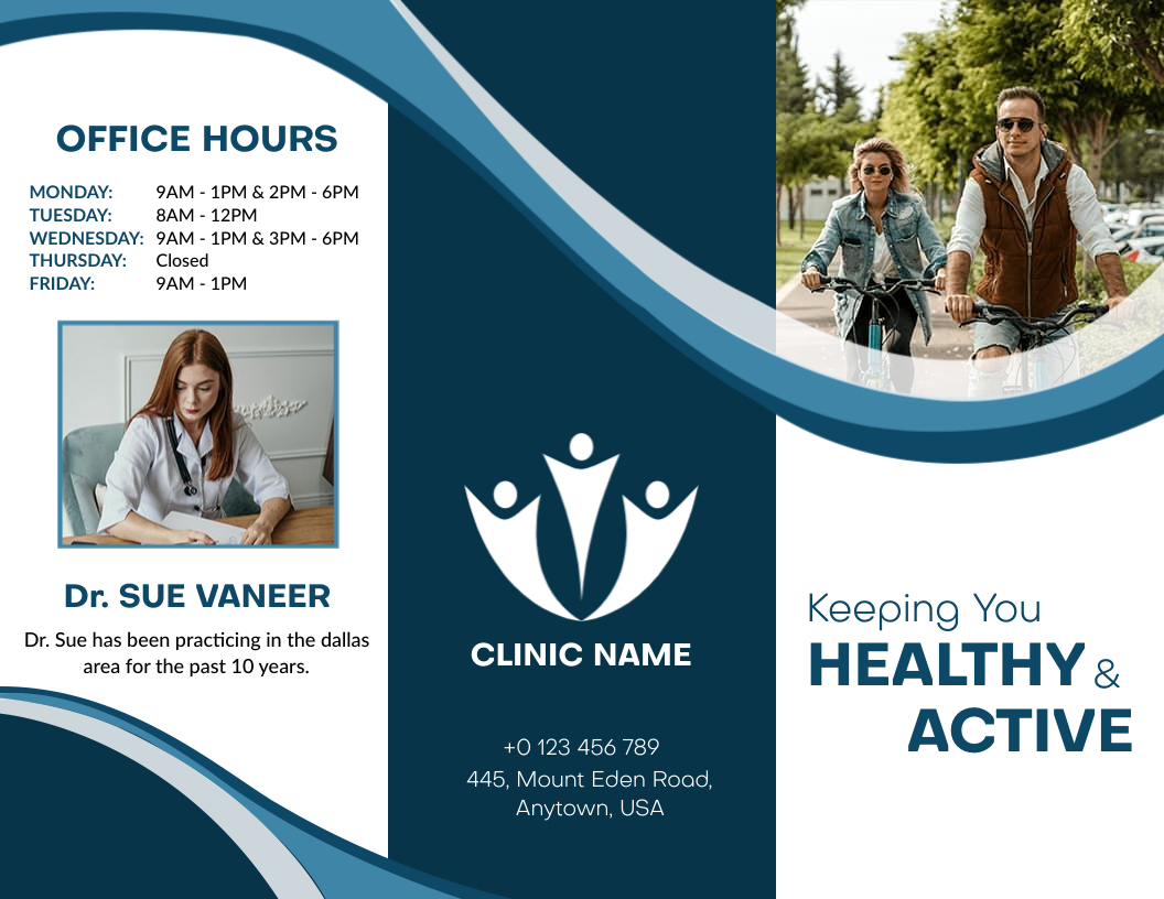White Chiropractic healthcare Brochure Template