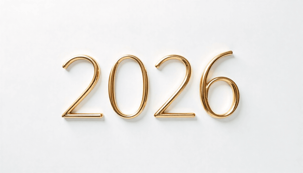 white minimal new year background