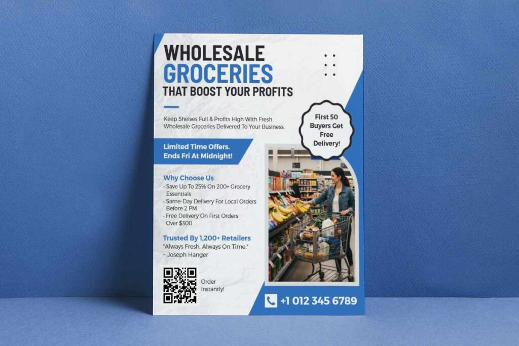 Wholesale Grocery Promotional Offer Flyer Template