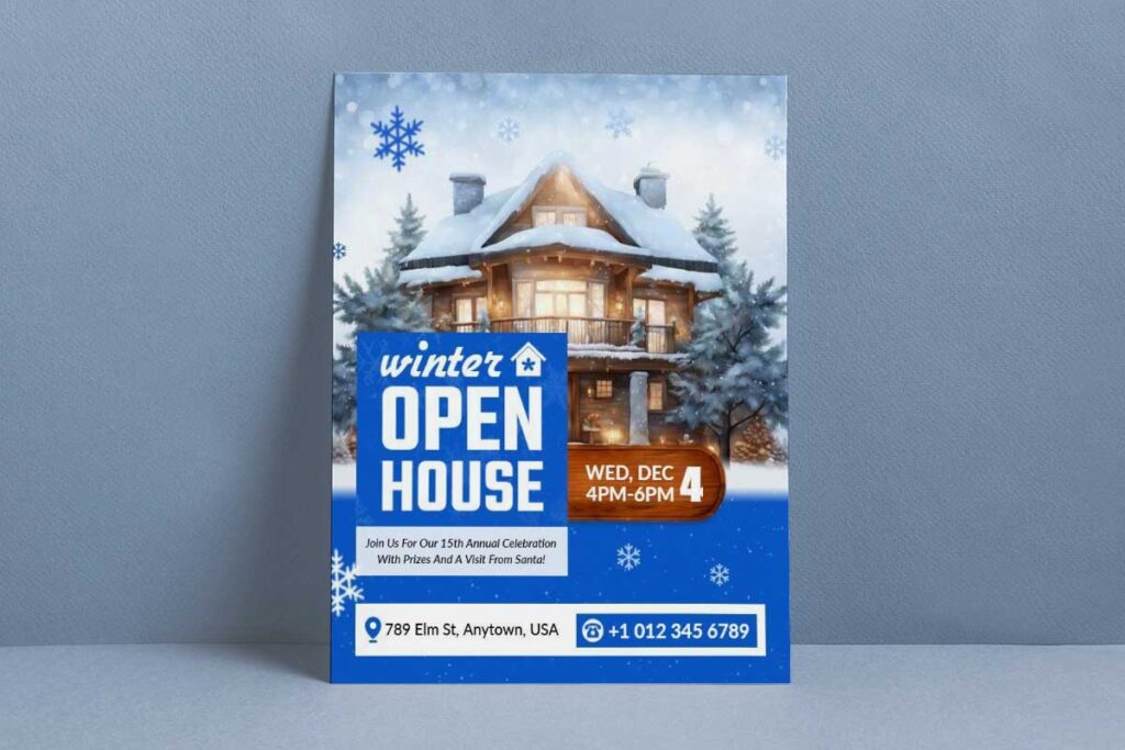 Winter Open House Event Flyer Template