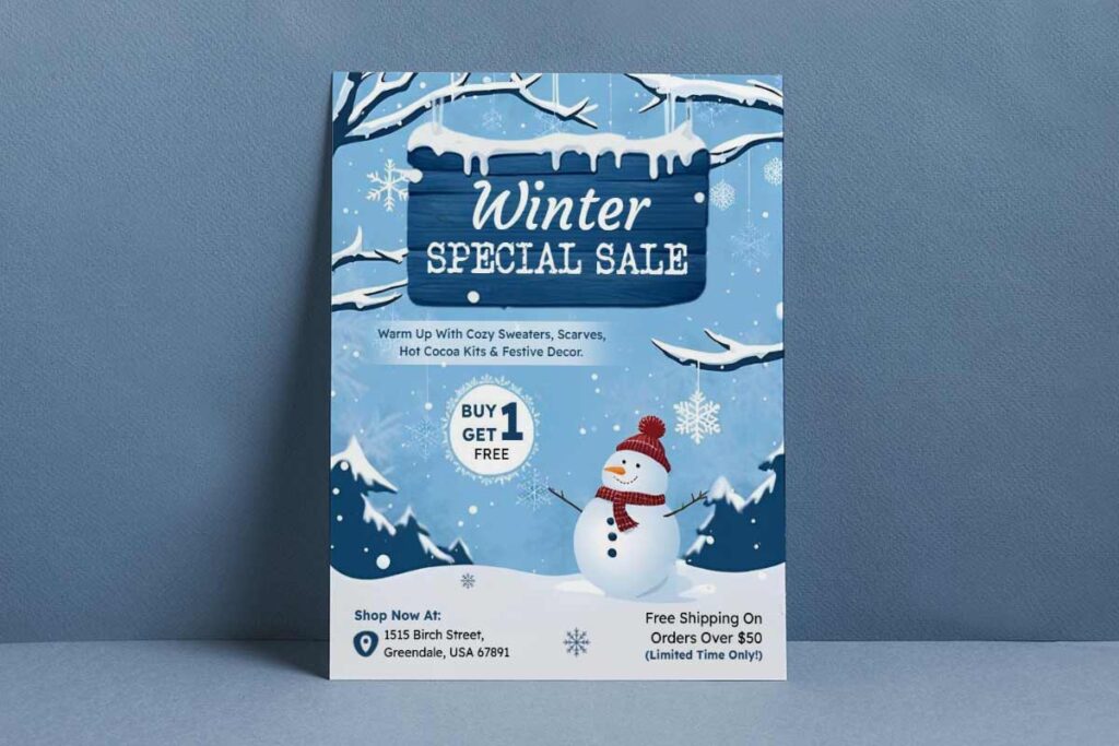 Winter Special Sale Promotion Flyer Template
