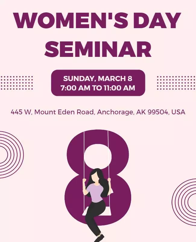 Womens Seminar Event Flyer with Modern Aesthetics