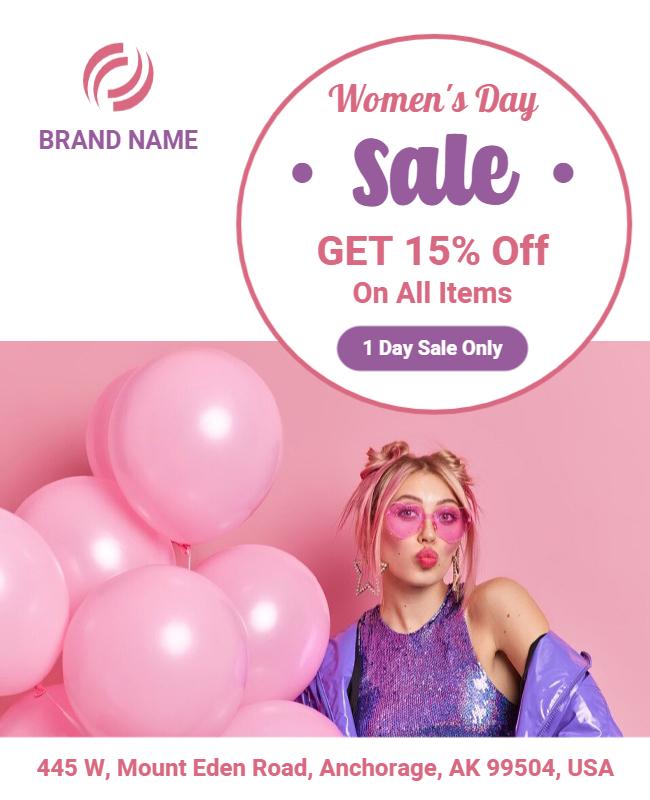 Flyer for Women’s Day Special Sale Event