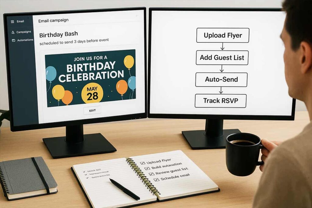 workflow automation for birthday flyer