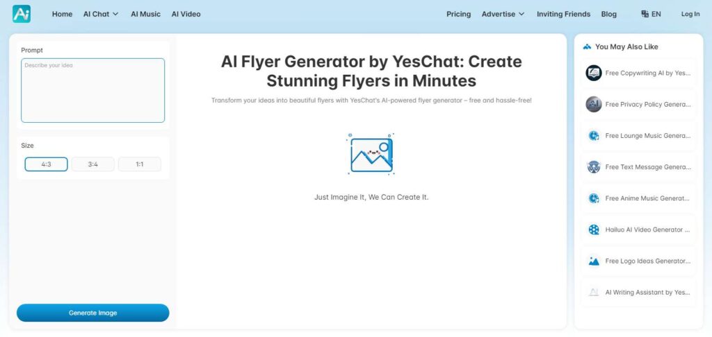 YesChat AI Flyer Generator